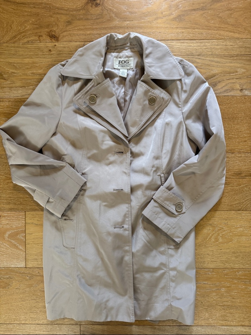 London Fog Light Tan Trench Coat